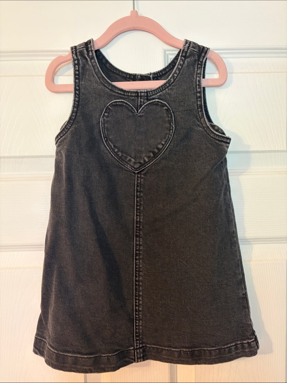 GAP Black Heart Denim Tank Dress